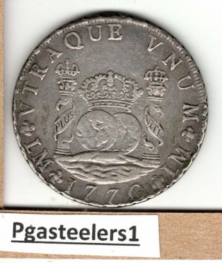 (pgasteelers1) Peru 1770lm 8 Reales Charles Iii Jm No Dots Km 64.  3 Rare