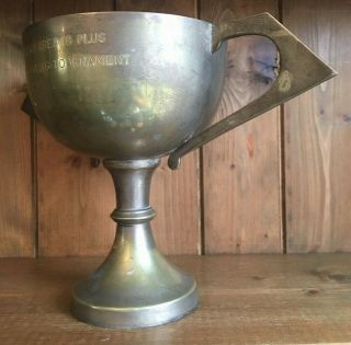 vintage large silver plate Ten Pin Bowling trophy trophies loving cup trophy 3