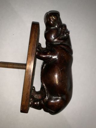 Vintage Louis Lejeune Hippo Car Mascot,  Hood Ornament