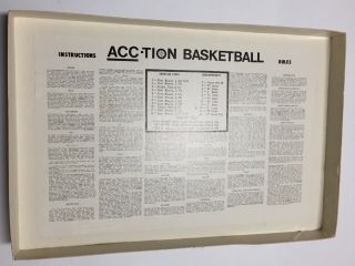 Rare Vintage ACC - TION Basketball Board Game Complete 1980 7