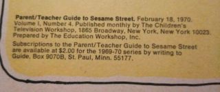 Vintage The Sesame Street Learning Kit 1970 8