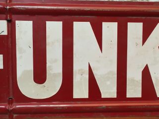 Vintage FUNK ' S G Hybrid Seed Corn Sign Spinner - Double Sided Metal 8