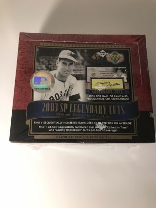 2003 Upper Deck Sp Legendary Cuts Baseball Hobby Box Rare Htf 03