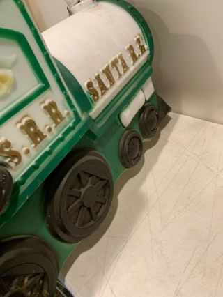LARGE VINTAGE EMPIRE SANTA RR TRAIN LIGHTED CHRISTMAS BLOW MOLD CLAUSE 11