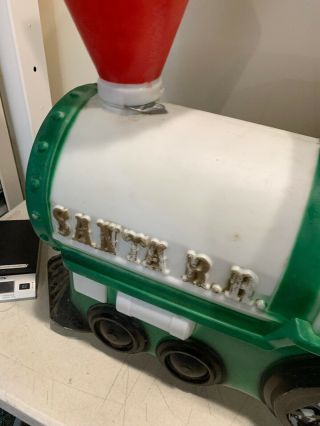 LARGE VINTAGE EMPIRE SANTA RR TRAIN LIGHTED CHRISTMAS BLOW MOLD CLAUSE 3
