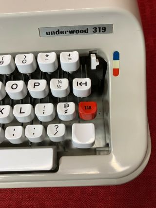 Vintage Underwood 319 Typewriter Gray With Cover Order 3