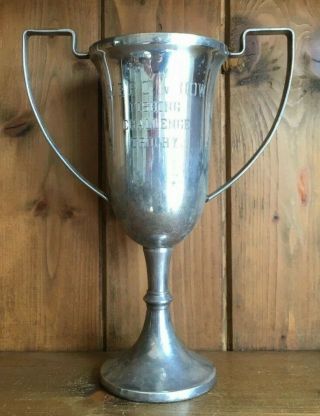 Vintage Med/ Large Angling/fishing Club Silver Plate Trophy,  Angling,  Loving Cup