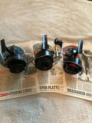 L@@k 3 Reels Garcia Mitchell 2) 307 Left Hand And 1) 302 Saltwater Reels France