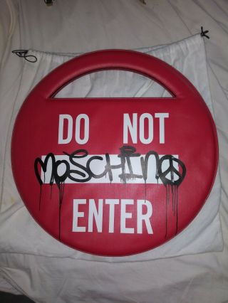 Moschino Do Not Enter Bag Rare (jeremy Scott Era)