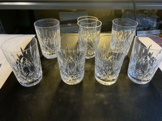 7 Vintage Waterford Crystal Lismore Double Old Fashioned Tumbler Glasses 4 3/8 "