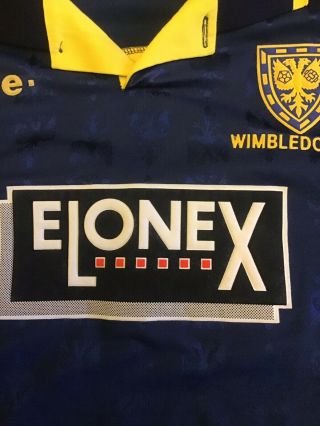 Vintage Wimbledon FC Football Shirt Size XL Core Elonex 3