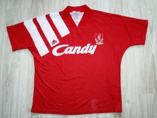 Authentic Vintage Adidas Liverpool Fc Candy 1991/92 Size 44/46