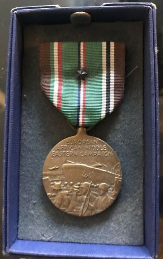 Vintage Wwii European African Middle Eastern Campaign Medal