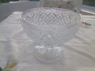 Tyrone Crystal 8 " Footed Fruit Bowl