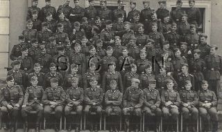 Wwii German Army Large (5.  5 X 3.  5) Rppc - Comic - Unit Group Photo - 1940s