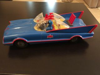 Aoshin Asc Batman Batmobile Japan Tin Toy Car 1972 Ahi Vintage Space
