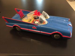 AOSHIN ASC BATMAN BATMOBILE JAPAN TIN TOY CAR 1972 AHI VINTAGE SPACE 2