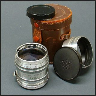 Vintage Nikon Nikkor - P.  C 8.  5cm (85mm) F/2 Portrait Lens For Rangefinder