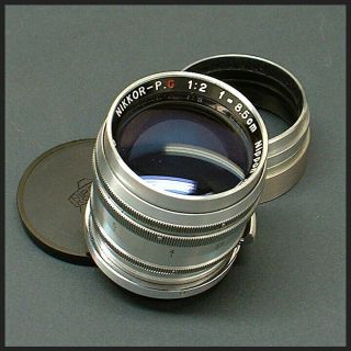 Vintage NIKON Nikkor - P.  C 8.  5cm (85mm) f/2 portrait lens for rangefinder 2