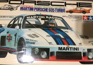 Look Vintage Tamiya Motorized Martini Porsche 935 Turbo 1/20 Unbuilt Model Kit