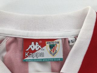 Vintage Atletico Bilbao Football Shirt 1995 home maglia calico Camiseta Kappa 2