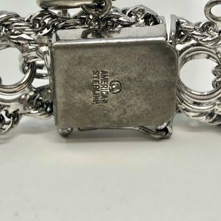 Vtg Sterling Silver Bracelet 1950s - 60s 1/2 