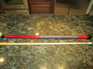 Vintage Mcdermott E - B5 Pool Cue In Ruby Red Stain And Irish Linen Wrap