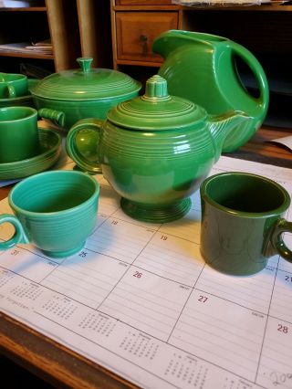 Vintage Fiesta - Medium Green Medium Teapot & Lid,