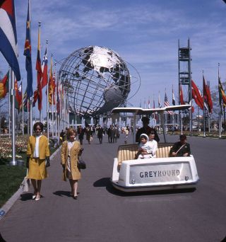 Vintage Stereo Realist Photo 3d Stereoscopic Slide 1964 Ny World Fair Glide Ride