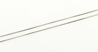 14K 0.  6mm Square Link Box Classic Chain Necklace 16 