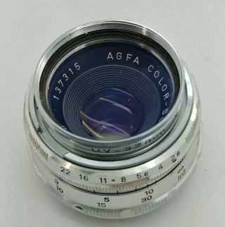 Vintage Agfa Color - Solinar F/2.  8 50mm Lens Made In Germany