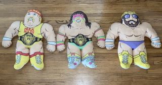 Vintage Tonka Hulk Hogan Macho Man & Ultimate Warrior Wrestling Buddies Wwf Wwe