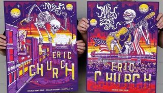 Eric Church Nashville Poster Set May 25,  2019 Numbered / Rare /