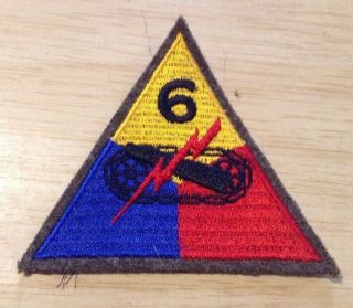 Wwii U.  S.  Army 6th Armored Division Patch