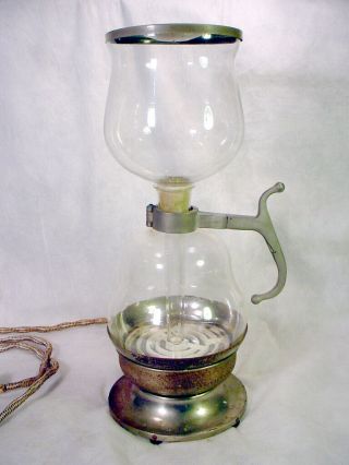 Vintage Silex Vacuum Coffee Maker Pot Pyrex Glass Burner Perculator Urn Lab Tea