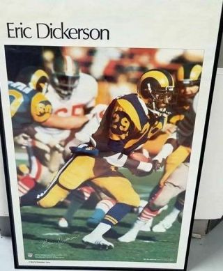 Eric Dickerson Sports Illustrated Poster - Los Angeles Rams NFL 4201 Vintage 4