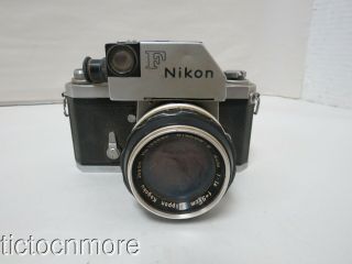 Vintage Nikon F Photomic Camera Nikkor - S Camera Auto Camera Lens 1:1.  4 F= 5.  8cm