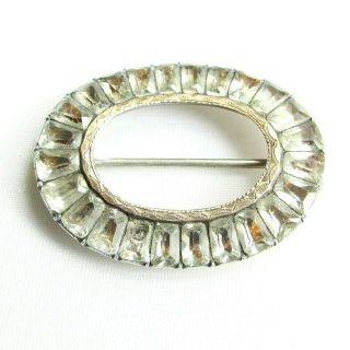 Antique Victorian / Georgian Low - Grade Silver & Gold Foil - Backed Paste Buckle