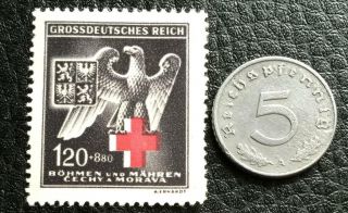 Rare WW2 German 5 Reichspfennig Coin and Stamp Authentic WW2 Artifacts 2