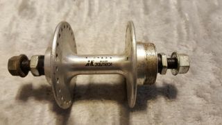 Old School Bmx Silver Joy Tech 48 Hole Large Flange Freestyle Hub Vintage Rare