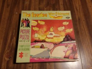 Vintage 1968 The Beatles Yellow Submarine (sea Of Monsters) Jaymar Puzzle 6659