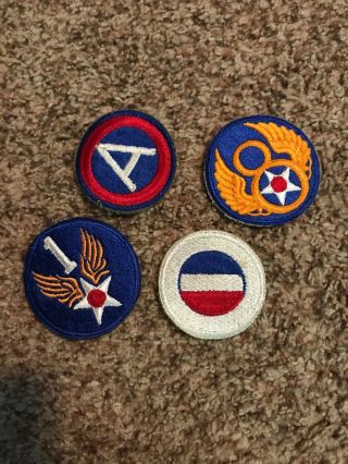 Wwii Us Military Patches Air Force And Army.  Authentic
