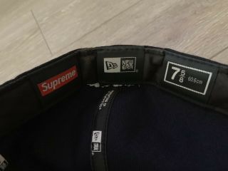 Supreme York Classic Black Letter Era Hat 7 5/8 Camp Cap Rare Vtg Japan 6