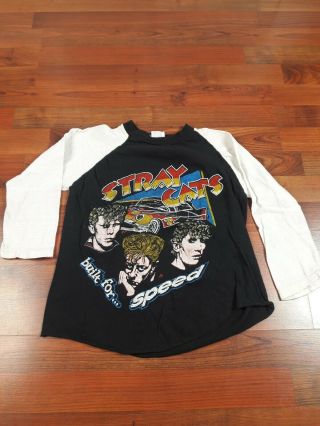 Vintage Stray Cats 1983 Tour Rock T Shirt Rare U.  S.  A Made Mens
