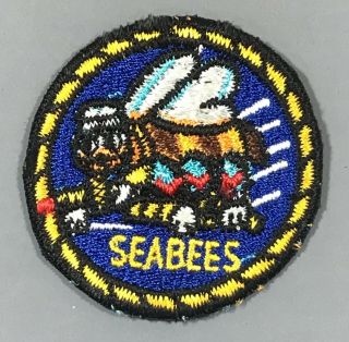 Wwii Us Navy Seabees Patch Cut Edges No Glow