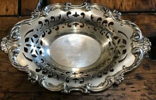 6 1/4 " Gorham Sterling Silver Art Nouveau Pierced Scroll Candy Dish Bowl 53.  3 G