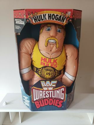 Wwf 1990 Vintage Tonka Hulk Hogan Wrestling Buddy Pillow Pal.  W/belt