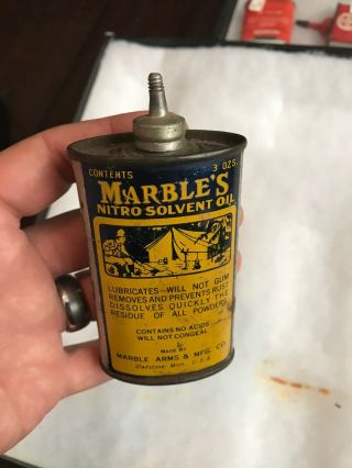 Vintage Handy Oiler Gun Oil Can Tin Lead Top Marbles Rare Camping Household Oil2