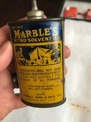 Vintage Handy Oiler Gun Oil Can Tin Lead Top Marbles Rare Camping Household Oil2 2