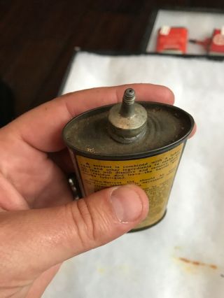 Vintage Handy Oiler Gun Oil Can Tin Lead Top Marbles Rare Camping Household Oil2 6